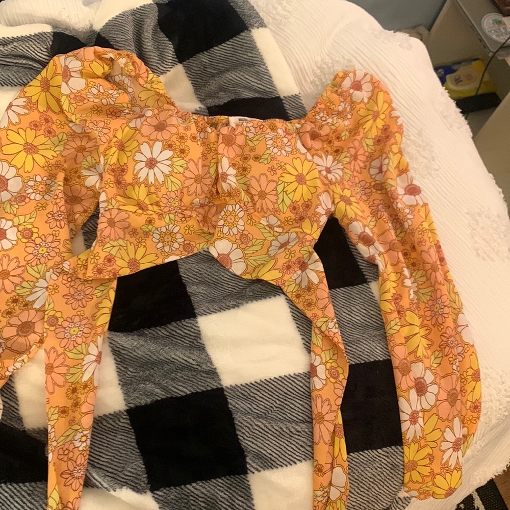 A floral crop top